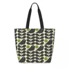 Shopping Bags Custom Orla Kiely Linear Stem Canvas Women Reusable Big Capacity Grocery Shopper Tote