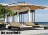 Hyzthstore 2m Parasol Patio Sunshade Paraply Cover för Courtyard Swimming Pool Beach Pergola Waterproof Outdoor Garden Canopy Sun1905658