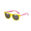 Solglasögon med väska gummi TR90 barn tac polariserade barn solglasögon för flickor pojkar baby glasögon