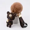 Keychains Fashion Cute bear Print leather keychains Ring Rope set 240303