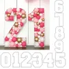 Numero di cornice per palloncino a mosaico da 73 cm Numero 1 2 3 4 Scatola di riempimento per palloncini FAI DA TE per bambini Festa di compleanno per adulti Anniversario Decor Baby Shower 240222