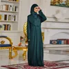 Abbigliamento etnico Eid Abito lungo musulmano Khimar turco Culto islamico Abito Hijab Abaya Abito Abiti solidi Dubai Abiti arabi