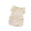 Vêtements de chien Vêtements d'été en plein air Chiot Chat Princesse Robe Teddy Sling Sans manches Coton Stretch Petit Vêtements pour animaux de compagnie en gros XS