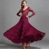 Stage Wear Ballroom Waltz Dance Dress Tango Costumes Foxtrot Competition Woman Modern National Standard