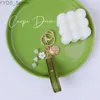Keychains Lanyards Trendy Luxury Designer Keys Buckle Letter Fabric Pearls Styles Quality Keychains Ornament 240303