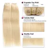 Prosto blondynka ludzkie włosy Weave Brazylijska Remy Weft 1828 Podświetl Ombre #613 240229