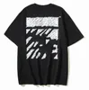 Summer Luxurys Mens and Womens T Shirt Designers Offs Clothing Loose Tees Tops Man Casual Street Graffiti Shirt Sweatshirt Kort ärm Tshirts Offs White