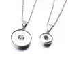 Chains 12pcs Snap Jewelry Stainless Steel 12MM 18MM Button Pendants Necklace Interchangeable Snaps Buttons Jewellery