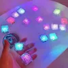 Vattentät LED Ice Cube Multi Color Flashing Glow in the Dark Light Up For Bar Club Drinking Party Wine Decoration 240301