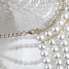 Femmes Perle Corps Chaînes Soutien-Gorge De Mode Taille Réglable Colliers D'épaule Sexy Tops Chaîne Robe De Mariée Perles Châle Bijoux De Corps 240227