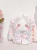 Doll Bag Lolita Hand-Made Rabbit Bag Crossbody Backpack Plush Cute Womens Bag 240223