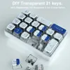 LEOBOG K21 pavé numérique Bluetooth clavier numérique mécanique 21 touches Transparent Poshop comptabilité pavé numérique clavier de jeu 240229