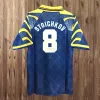 1998 1999 2000 Parma Calcio Mens Soccer Jerseys Crespo Cannavaro Baggio Asprilla Casa de futebol azul amarelo Camisa de manga curta de manga curta