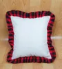 45 * 45 cm sublimazione in bianco rosso nero plaid federa fai da te trasferimento termico lino pizzo federa federa decorazione D5399865