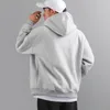 Dukeen Winter-Kapuzenpullover für Herren mit Fleece, verdickt, warm, mit Reißverschluss, Kapuzenshirt, lässig, einfarbig, Damenbekleidung, weißer schwarzer Mantel 240220