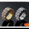 RTS 2 file VVS lucido moissanite placcato argento sterling ghiacciato anello cubano regalo per rapper hiphop