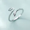 Pierścionki ślubne Bohemian Crystal Snake dla kobiet vintage kostki palec palec palec modne geometryczne prezenty biżuterii 2024