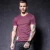 GAAJ Marca Mens T-shirt 200gms 7oz Pesado Algodão Sólido Camiseta Causal Básico Camiseta de Alta Qualidade Clássico Grosso Camiseta Top Men 240223