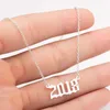 Pendant Necklaces Personalize Year Number For Women Birth Special Date 1982 1989 2000 1999 Birthday Gift From 1980 To 2024