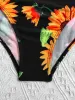 Sexy Push-Up-Bikini-Set für Damen, hoch taillierter Badeanzug, Blumen-Badeanzug, Bademode, Sommer-Badeanzug, Strandmode