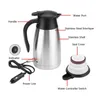 Bouteilles d'eau tasse chauffante pour véhicule 12 V/24 V bouilloire électrique en acier inoxydable pour voiture 1000 ml bouteille thermos de voyage de Camping tasse de voiture