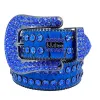 2024 Designer Belt Män kvinnor BB Simon Belt Luxury Retro Needle Buckle Belt 20 Color Crystal Diamond B I B I