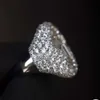 RST Fashion S Solid Sterling Sier Iced Out VVS Moissanite Diamond Hiphop-ring van hoge kwaliteit voor sieradenmarkt