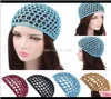 2021 Womens Mesh Hair Net Crochet Cap Solid Color Snood Sleeping Night Cover Turban Hat Casual Beanie Chemo Hats Pltfc Wig Caps NB3509964