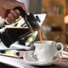 Koppar tefatmugg och tefat sätter 250 ml mänskligt ansikts emboss värmetät keramik med frostad kaffekopp för te kakao spannmålssaftmjölk