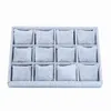 Stackbar 12 Girds smycken Trays Storage Tray Showcase Display Organizer LXAE Watch Boxes Cases268q