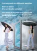 Automatisk paraply förtjockad förstärkta män kvinnor sol regn dubbel användning svart gummi solskydd vindtät storm 240301