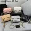 CC Cross Body Designer Crossbody Bags Classic Plaid Flap CF Caviar Handbag PU Leather CC Chain Pures Solid Color Buckle Square Stripe LadyメッセンジャーバッグP88666