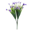 Fiori decorativi 34 cm Calla artificiale Giglio Finto Foglia Pianta Bouquet Home Party Decor 27 Testa Simulato Fiore a ferro di cavallo