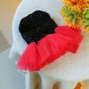 Dog Apparel Easy To Put On Pet Dress Stylish Princess With Bow Decoration Comfortable Summer Clothing Dot For Dogs Wedding