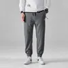 Vinterdjockad fleece mens byxor fast färg casual polära byxor utomhus tröjor kalla varma byxor 240227