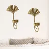 Candle Holders 4 Pcs Leaf Wall Hanging Holder Iron Candlestick For Light Luxury