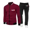 Survêtements pour hommes N7 Mass Effect Logo Imprimer 2024 Printemps et automne Survêtement Auto-culture Sweat à capuche Pantalon Pull Sportwear Costumes Casual