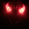 LED DEVIL HORNS LIGHT HEADBAND 플래시 헤어 후프 빛나는 끈 조명 포장 파티 할로윈 선물 공급 뷰티 장식 Z123