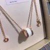 zero1 Collana di design serie ceramica CNC per donna Placcata in oro 18 carati Gioielli con diamanti di marca di altissima qualità con scatola 031