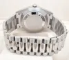 Newest 228206 40mm Ice Blue Roman Platinum Watch Box Papers Watch Movement 904l Automatic Mens Bracelet waterproof Men's Watches