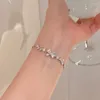Bracelets de charme 1pcs élégant bracelet coréen pour femmes filles mode cristal arc chaîne bijoux fête cadeau accessoires