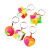 Mini Ring Speed Cube Key Chain Party Favor Game Intellectual Block Assembly Puzzle Toys for Kids Birthday Gift