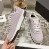 Womens casual shoes Designer Small hole ventilation sneakers fashion Genuine leather luxury platform lace-up sports shoes 35-41 With box