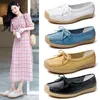 Casual Shoes Maogu Leather Flat Loafers Sewing Ladies Shoe Female Shallow Moccasins Woman Footwear Sapatos Femininos 2024 Women