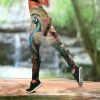 Tenue d'été Fashion Yoga Pants débardeur top yoga set paacock featherprint toby tops leggings soxs8xl