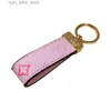 Keychains Unisex Keychain Card Luxury Designer Keyring Zinc Alloy Letter Lanyard Keychains box 240303