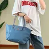 Luxury tote bag designer laptop school handbag beach travel waterproof nylon handbag shoulder bag leisure leather women's bag shopping bag folding dumpling bag