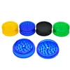 Smoking Accessories Plastic herb crusher grinders 3 parts 60mm tobacco acrylic grinder