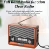 Speakers Retro FM/AM/SW Radio Portable Full Band Radio Receiver Outdoor Bluetooth Speaker MP3 Music Player with Torch TFCard/USB/AUX Slot