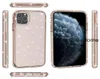 Double transparent clair simple anti-chute antichoc TPU dur PC paillettes étui de téléphone pour iPhone 12 11 Pro Max 8 7 Plus S209956398